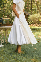 D'muri The Pavilion Skirt side view showing full pavilion volume and silhouette