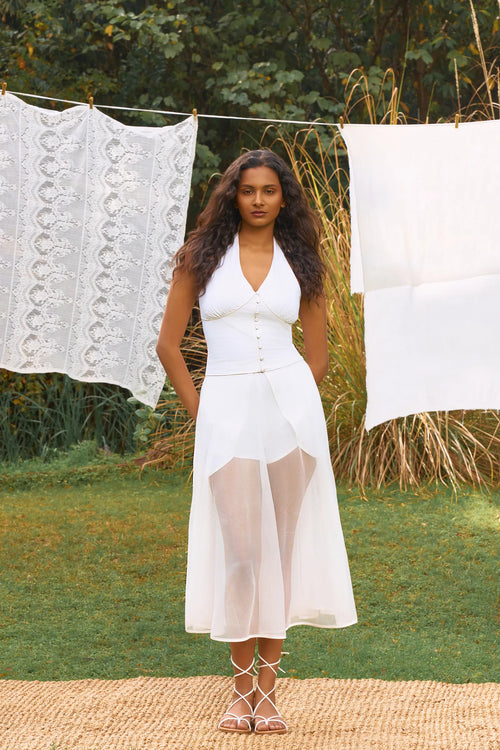 D'muri The Balletiere Ensemble ballet-inspired women's co-ord set, front view