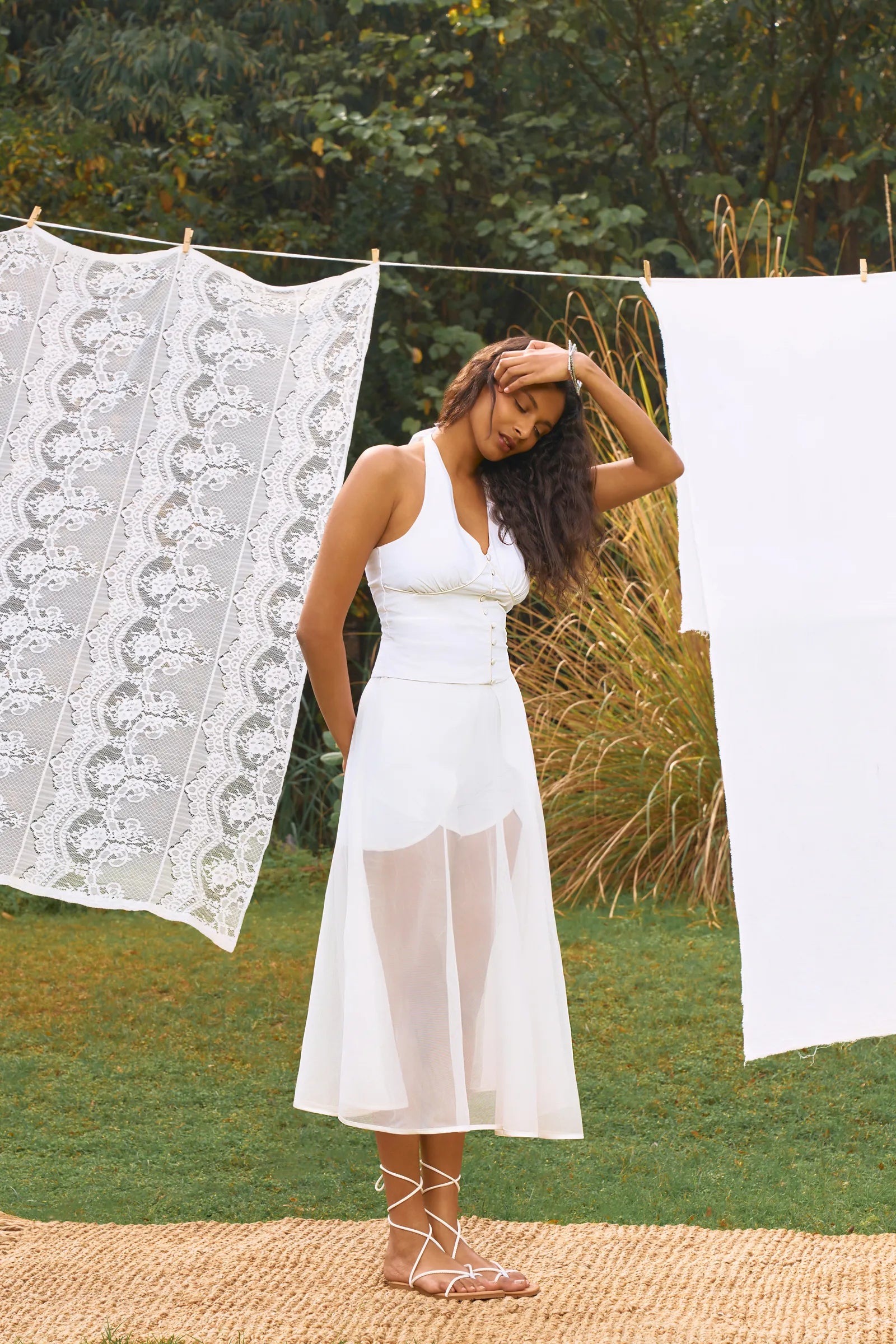 D'muri The Balletiere Ensemble editorial shot, feminine co-ord for occasions