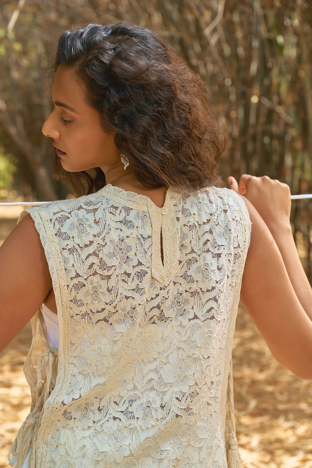 D'muri The Lace Heirloom Veil intricate lace pattern close-up detail