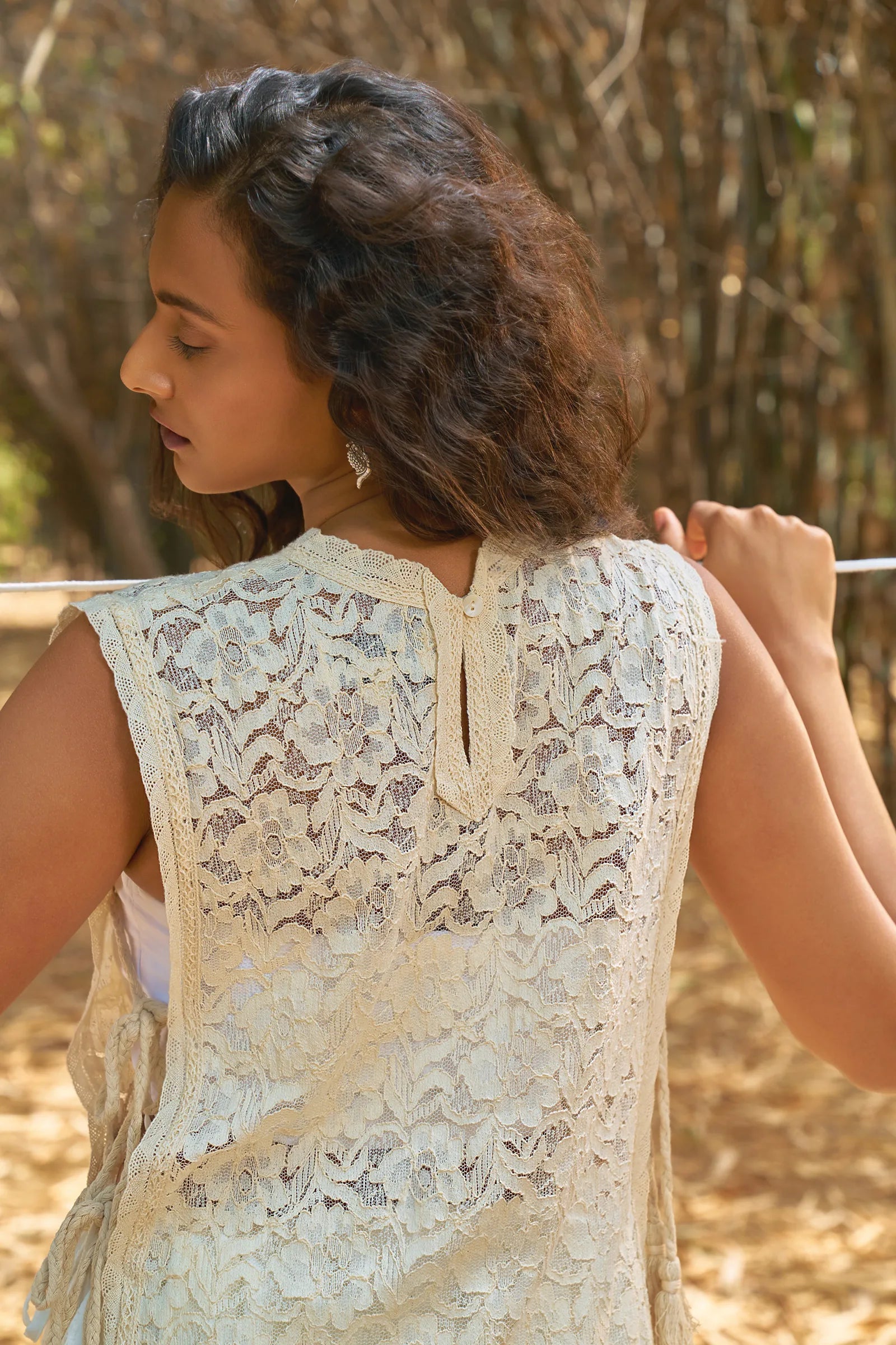 D'muri The Lace Heirloom Veil intricate lace pattern close-up detail