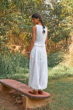 D'muri The Lantern Trouser back view of gathered lantern-shaped trouser