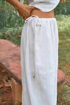 D'muri The Lantern Trouser side view showing full lantern volume and drape
