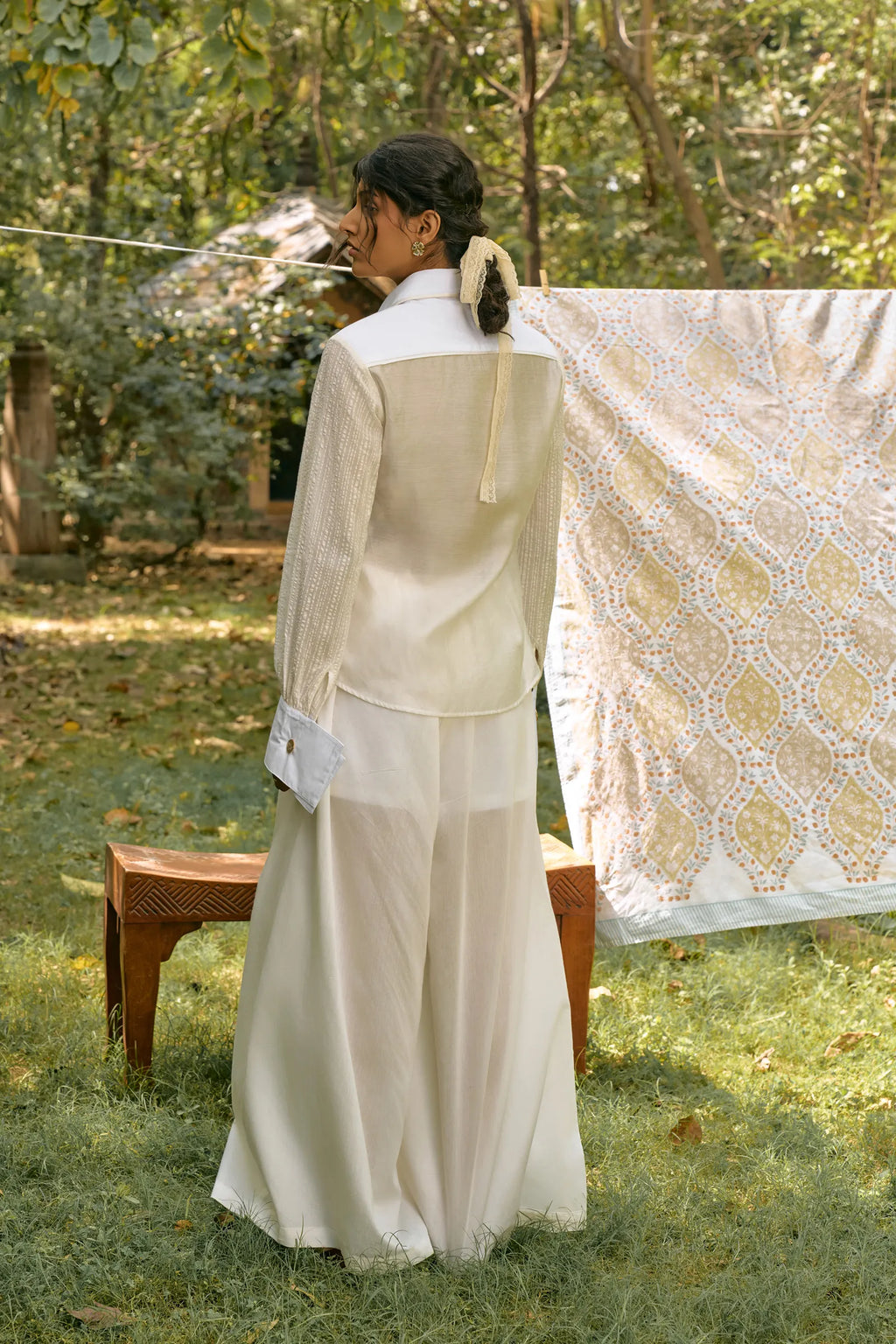 D'muri The Tailor's Panel Shirt back view showing precision panel construction